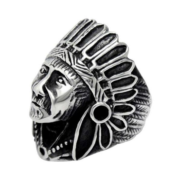 Buy cheap Vintage Old Titanium Stainless Steel Men's Ring Engrave Indian (SA387) from wholesalers