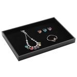 PU Velvet Foam Box Inserts Black / White , Jewelry Box Foam Protective