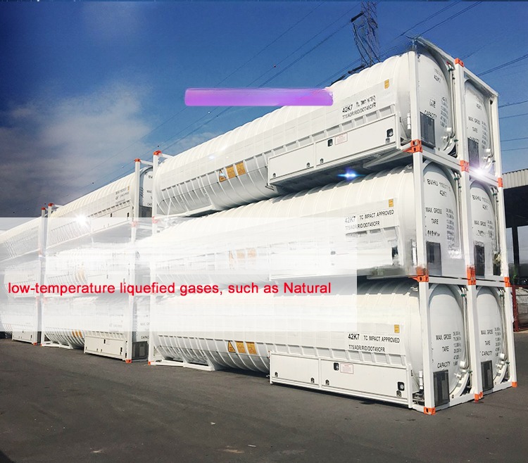 45 m3 ISO UN T75 Cryogenic 40ft Tank Container for LNG Liquid Oxygen Carbon Dioxide LIN LOX LAR BV CSC Certified 18Bar