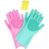 Buy cheap Magic Silicone Dish Washing Scrubber 2 In 1 Reusable Rubber Gloves Heat Resistant Kitchen Tool For Household Pet Brush from wholesalers