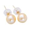 Buy cheap AAA Round 6.5mm Natural Freshwater Pearl 18K Yellow Gold Earrings(E20180102) from wholesalers