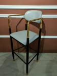 Delicate Smooth Texture 112cm Wrought Iron Bar Chair