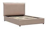 Linen Light Brown Bed Frame King Europen Style Modern Upholstered Platform Bed