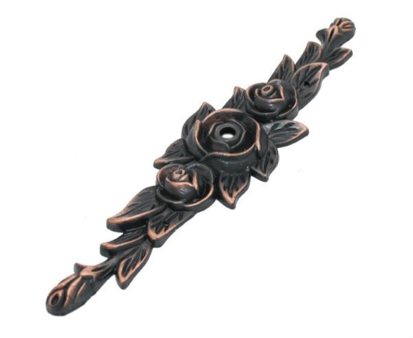 Buy cheap Red Copper Flower Pattern Furniture Ornament Hardware Decorative Plated from wholesalers