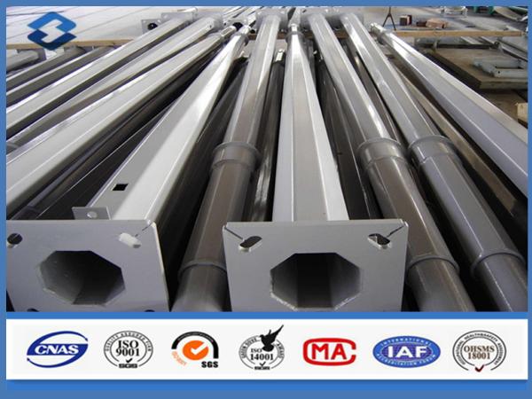 Buy cheap Octagonal Zinc Galvanized Street Lighting Pole with Base Plate street light columns from wholesalers
