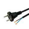 Buy cheap European standard 2pin black power cord with stripped end 0.5m-10m copper power cable from wholesalers