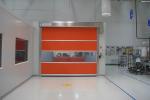 Industrial High Speed Transparent PVC Window Roll Up Door Used In Big Wind Area