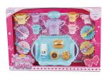 23 Pcs Plastic Cookies Tea Set Fun Toys For Kids W / Big Plate Spoons Cups