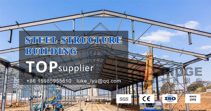 Industrial Commercial High Rise Hotel Building , Lightweight Steel Structure Building Warehouse