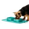 Buy cheap Double Collapsible Dog Bowls Travel Portable With Silicone Mat from wholesalers