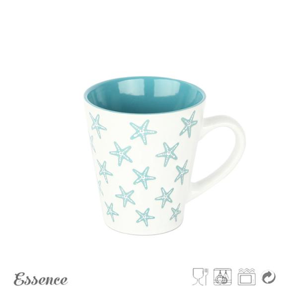 Buy cheap Ceramic Promotional Coffee Mugs With Logo Hand Painted Minimalism 390ml from wholesalers