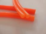 Orange Color Polyurethane Round Belt / Cord With High Impact Resistance