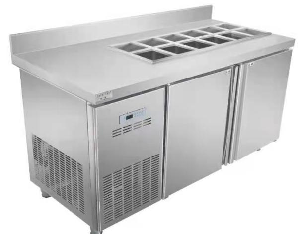 Buy cheap Slotted SS304 Salad Bar Commercial Restaurant Refrigerator Freezer With 2 Doors from wholesalers