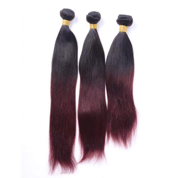 Wholesle Human Hair Extension Ombre 2 Color on tangle on shedding Brazilian Hair