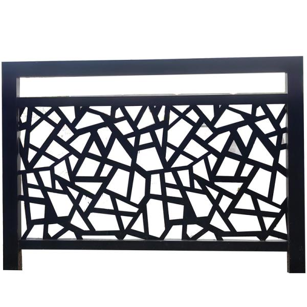 Buy cheap Preassembled Outside Black Wrought Iron Guardrail Fence Panel Balustrade from wholesalers