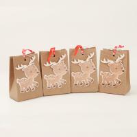 Buy cheap Creative Deer Eco Friendly 260g Strip Kraft Paper Biodegradable Bags OEM ODM product