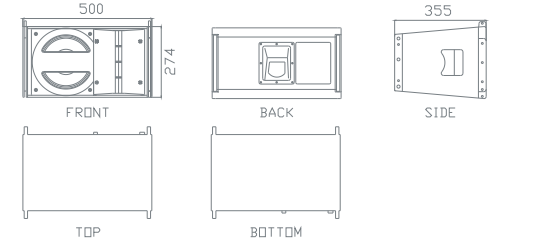 10”two way active line array system T10/T25