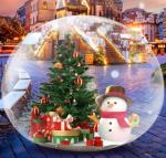 10FT Inflatable Snow Globe 0.5mm PVC Christmas Decorations Giant Transparent