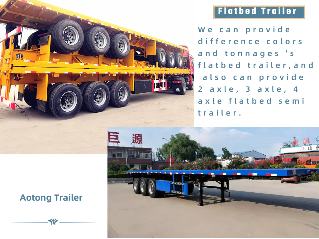 45ft 3 Axles Shipping Container Flat Bed Semi Trailer for Dual Container Transport