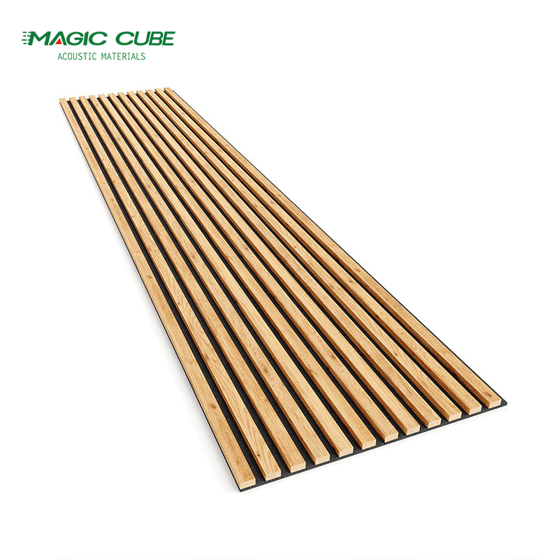26kg/pcs Slatted Timber Acoustic Wall Panels for Living Room Suspended Ceiling Akupanel