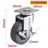 Buy cheap 2.5 Swivel Caster Wheels 30kg Plate TPE Rigid Castor Wheel 2625P-53 from wholesalers