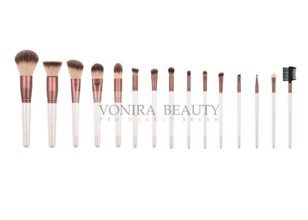 Buy cheap Chocolate Color Synthetic Makeup Brushes With Pearl White Handle from wholesalers