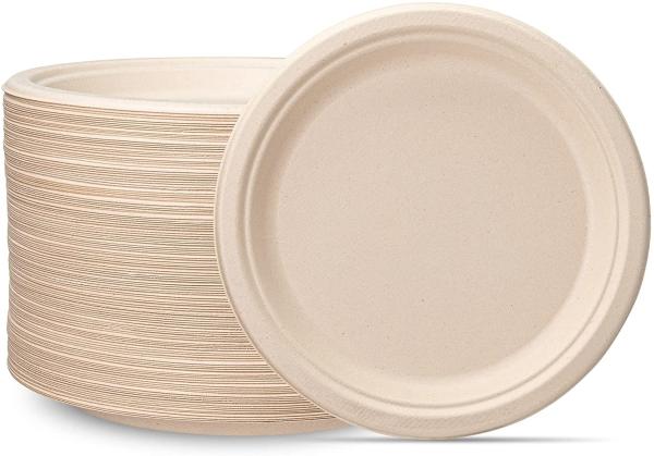 Buy cheap Unbleached Bagasse Kraft Paper Plate Waterproof For Birthday Party from wholesalers