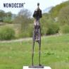 Buy cheap modern high-quality Outdoor abstract person holding rabbit bronze sculpture from wholesalers