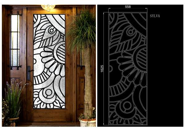 Buy cheap Rustic Elegance Wrought Iron Glass Agon Filled With Silk Screening 22*64 Inch from wholesalers