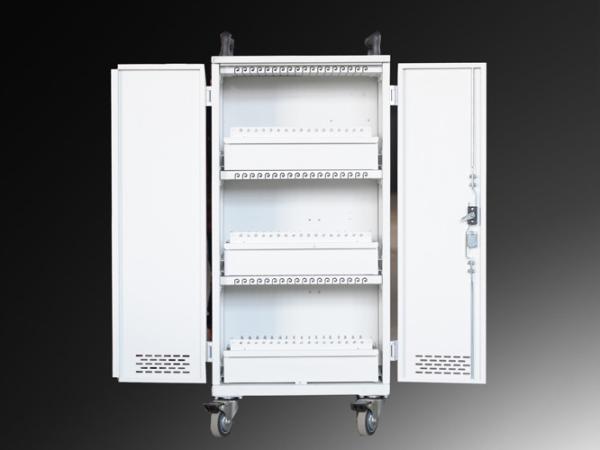 Quality Durable 60 Units Metal Mobile Charging Cart With Universal Wheel 1330 × 746 × 460mm for sale