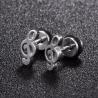 Buy cheap Fashion Music Note Stainless Steel Stud Earrings For Women men Gold /Black/steel Color Punk Female Daily Jewelry Gift from wholesalers