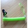 Buy cheap Transparent green stainless steel cord lanyard steel coil spring with plastic black swivel from wholesalers