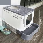 White 600X500mm Self Cleaning Litter Box OEM Automatic Cat Litter Box