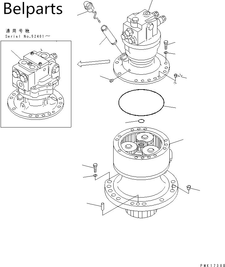 Komatsu PC120-6 PC100-6 PC130-6 Planetary Gear Parts Swing Device 2nd Carrier Assy