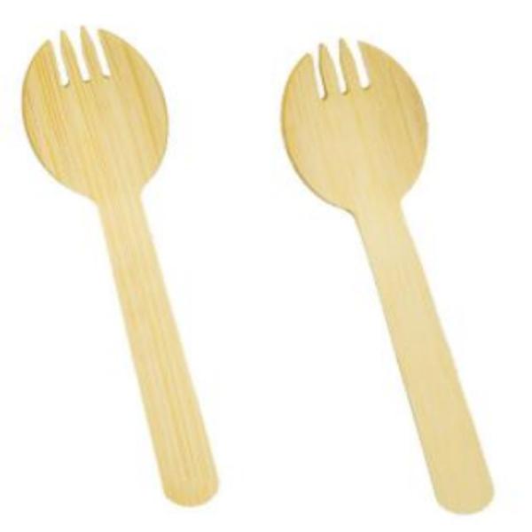 Buy cheap 13cm Biodegradable Natural Bamboo Spork Small Size For Bar Hotel Kitchen from wholesalers