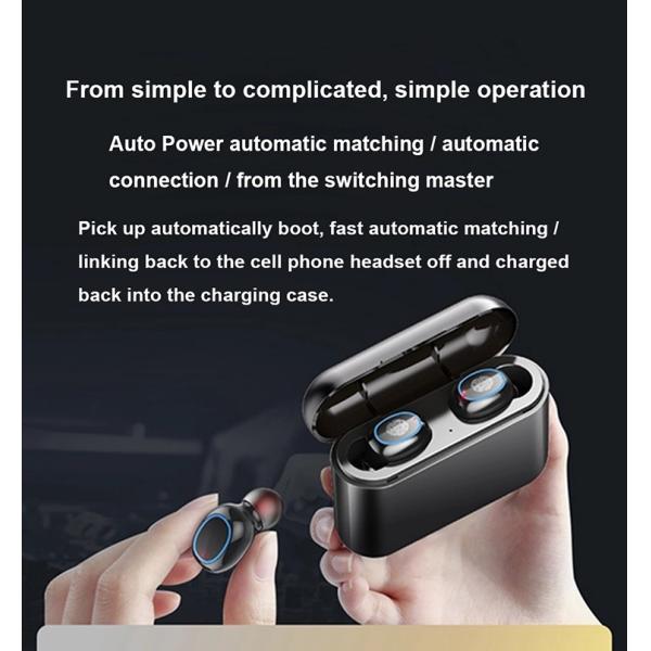 Binaural Tws Headphone Waterproof Earbuds Headphones Tws Touch Control Wireless Bluetooth Earphones Mini Earbuds 2600mAh Charging Box Earpieces