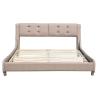 Buy cheap OEM Modern Queen Size Upholstered Platform Bed Frame Linen Fabric Bedroom from wholesalers