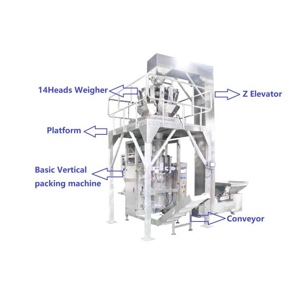 Buy cheap Snack Food Multihead Weigher Packing Machine Operated By Touch Screen from wholesalers