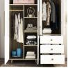 Buy cheap Exquisite Bedroom Wooden Furniture Wardrobe Storage Closet Melamine Finishing from wholesalers