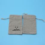 Silk Printing Cotton Rope Linen Jute Drawstring Bag