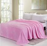 Blue / Pink Colorful Coral Custom Fleece Blankets , Polyester Soft Kids Fleece