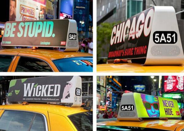 Buy cheap Outdoor LED Taxi Roof Signs , Taxi Cab Advertising Signs High Definition from wholesalers