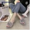 Buy cheap Bead Decoration Ladies Fluffy Sliders With PVC Outsole from wholesalers