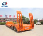 Aotong's 45-80tons 2/3/4 Axles Low Bed Semi-Trailer for Digger Durable Steel