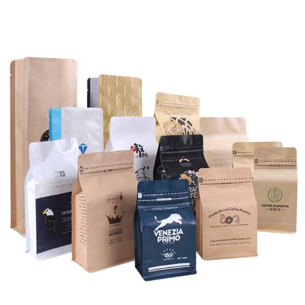 Buy cheap Flat bottom Kraft paper zipper Plastic Doypack for food packing from wholesalers