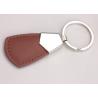 Buy cheap Red Color PU Leather Key Chains Blue Personalized Custom Printing Logo from wholesalers