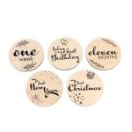 Plywood Coaster -Travel Series Gifts-Baby Milestone Plywood Cards -Christmas