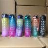 Buy cheap Portable Leakproof Sports Water Bottle 32 Oz Reusable Water Bottle With Motivational Time Marker And Carrying Strap Toxic Free Humanized Design from wholesalers