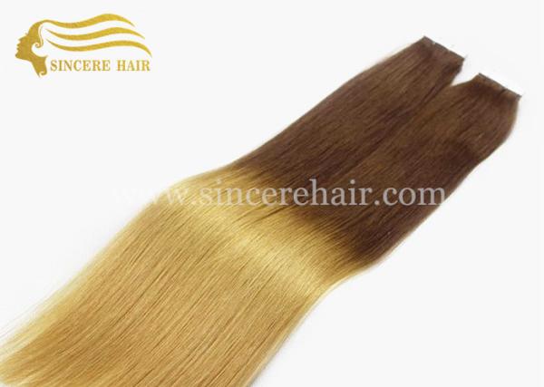 Buy cheap Hot Sale 26 Inch Straight Hair Extensions Tape-In for sale, 65 CM Long 2 Tone Color Ombre Tape Hair Extensions For Sale from wholesalers