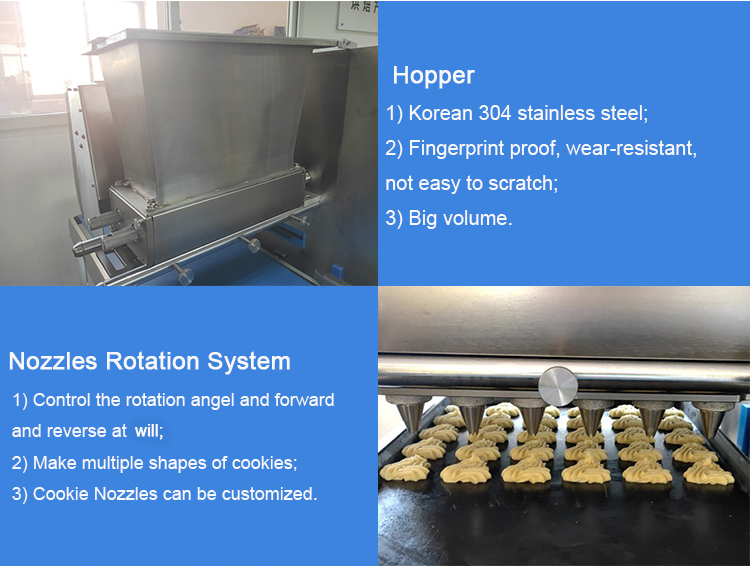 ODM Chocolate Chip Wire Cut Cookie Depositor Sandwich Biscuit Making Press Machine